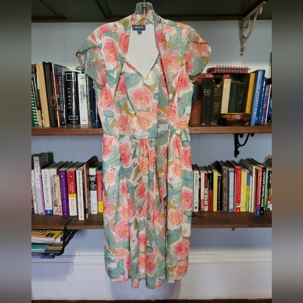 Modcloth floral dress. Women's medium
